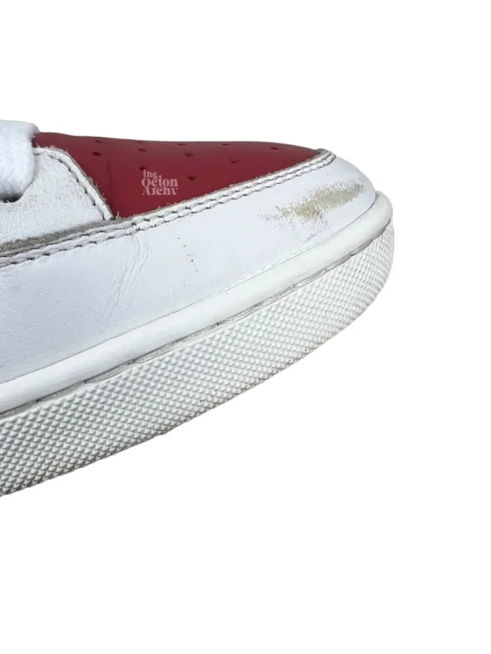 Size 11 Saint Laurent Signature Court Classic SL/10H High Top 418026 White Red